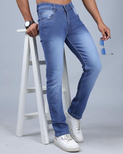 Image of Noble Monk Men Mid Rise Nobel Monk Regular Fit Denim Jeans | Jeans Pants