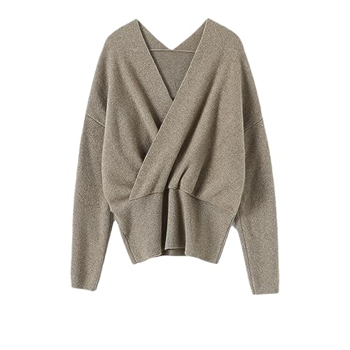 Suéter De Cachemira para Mujer Suéter Informal Suelto con Cuello En V Grueso Y Cálido De Invierno 28 M