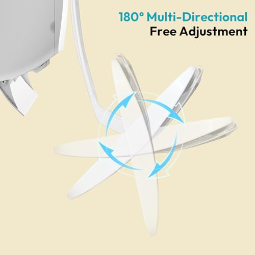 Image of Rellytech Air Conditioner Deflector - No-Drill Installation, Retractable 20.5 inch-33.9 inch, 7-Leaf Uniform Wind Distribution, 180 Adjustable, PP Material, Fits Most AC Indoor Units, Aids Fast Cooling