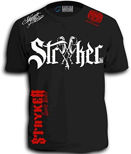 Stryker MMA Gloves Shorts Sleeve T-Shirt Top UFC Brazilian Jiu Jitsu (XL) Black