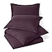 Clara Clark Premier 1800 Series 3-Piece Duvet Cover, Queen, Purple Eggplant