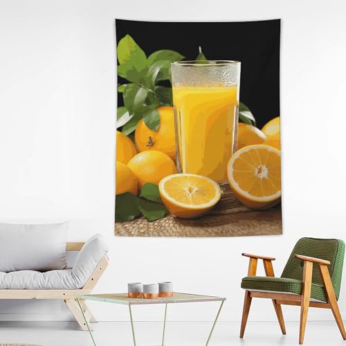 Toile de fond personnalisée avec motif jus d'orange pour grand mur