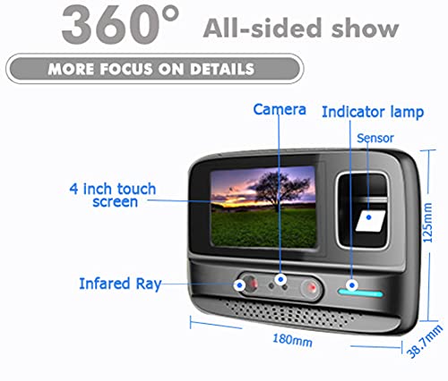 AERJMA Biometrische Vingerafdruk Wachtwoord Vingerafdruk En Gezicht Alles-in-één Aanwezigheidsmachine Bedrijf Werknemer… - Image 6
