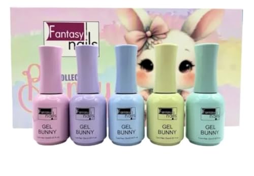 Fantasy Nails Gel Bunny Collection, Pastel Gel Nail Polish Set,