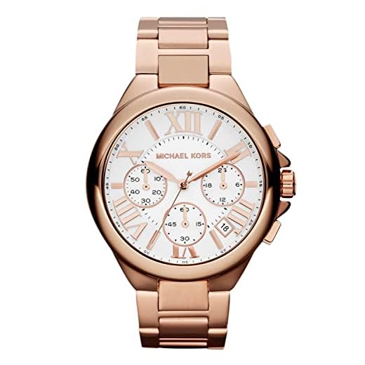 Michael Kors damarmbandsur XL kronograf kvarts rostfritt stål belagd MK5757