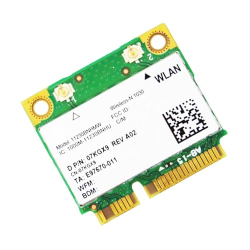 Image of Legacy Mini-PCIe Wi-Fi Card for Intel Centrino 1030 | Half Mini PCIe Network Card | 300 Mbps with Bluetooth Support | HMC WLAN Replacement Part 1230BNH Wi-Fi Card 11230BNHMW