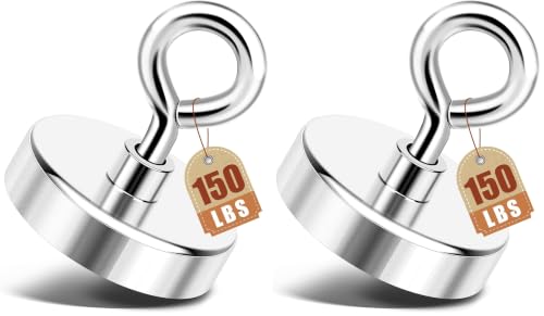 Image of DIYMAG Fishing Magnet, 1.42 Inch 150Lbs Large Strong Magnets for Lifting (Pack of 2)