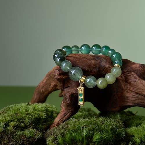 Image of Five Elements Solid 925 Sterling Silver 18K Gold /White Gold Vermeil Crystal Gemstone Beads Bracelet gift for women