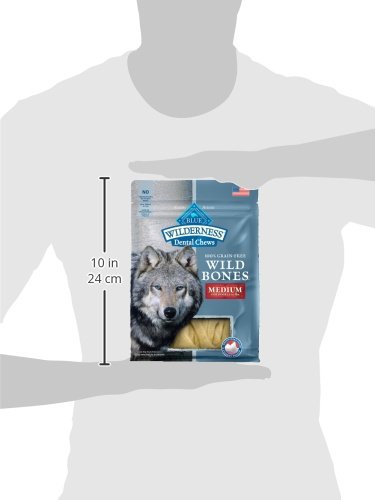 Blue Buffalo Wilderness Wild Bones Grain Free Dental Chews Dog Treats, Medium 10-Oz Bag #TOP7