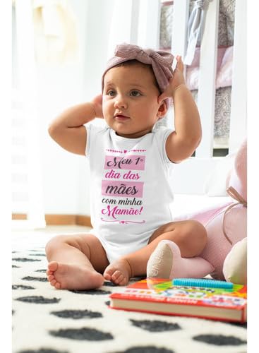 Kit Camiseta E Body Mãe E Filha Dia Das Mães Meu Primeiro Di Cami. M - Body M Branco