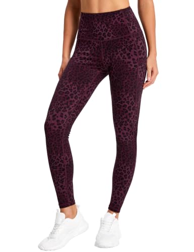Image of THE GYM PEOPLE Thick High Waist Yoga Pants with Pockets, Tummy Control Workout Running Yoga Leggings for Women