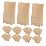 FIXOSHEE 100 Piezas Unidades Bolsas de Papel Kraft Reutilizables Marrón para Almacenamiento Alimentos Té y Organización Pequeños Objetos