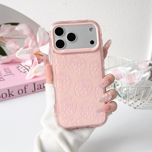 Lovmooful for iPhone 17 Pro/18 Pro Case Glossy Fruit-Pink Strawberry by Lovmooful - Used condition - Image 5