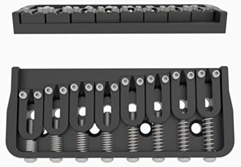 Hipshot 8-String Hardtail Guitar Bridge, .175" Floor Height - BLACK