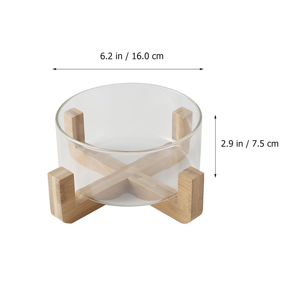 BESTonZON 2 Pièces Bol à Salade De Fruits Bol: Verre Avec Support En - Gamelle Chat Chien Gamelle Chat Surélevée Avec Support Et Pieds Verre