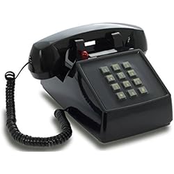 Lamparas Antiguas Usadas En Venta OPIS PushMeFon Cable: Teléfono Fijo Vintage de Teclado/Telefono Casa/Teléfono Antiguo/Telefono Fijo Vintage/Aparatos Telefonicos para Casa de los años 1970 con Campana metálica (Negro)
