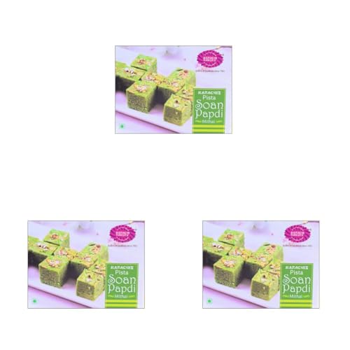 Image of KARACHI BAKERY Pista Soan Papdi Mithai 200 G (Pack of 3)