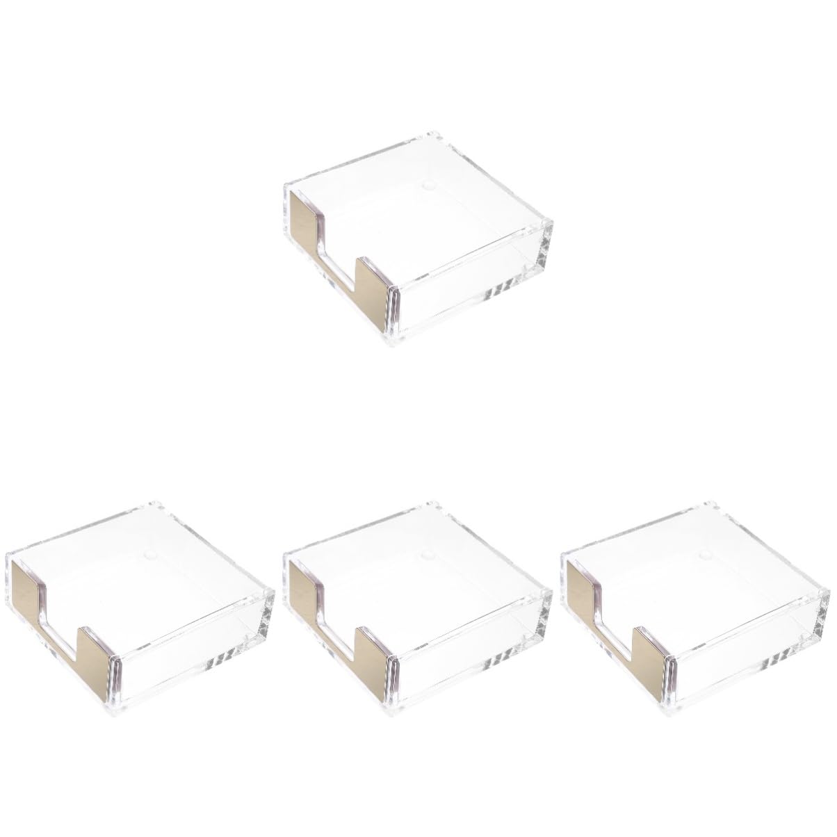 NUOBESTY 4 Pz contenitore per blocco note per ufficio padella contenitori scrivania organiser scrivania porta biglietti da visita per scrivania da donna accessori da scrivania in acrilico