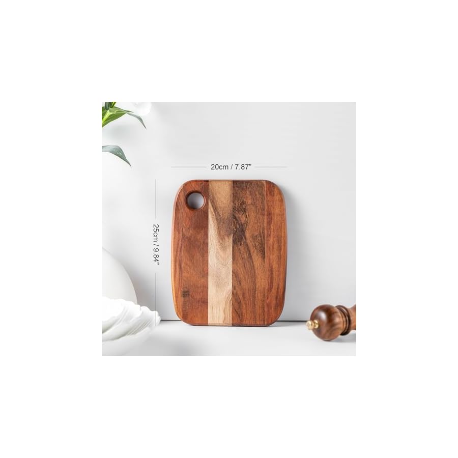 Wood Cutting Boards for Kitchen,JAMES.F Acacia Wooden Heavy Duty Cutting Board, Chopping Serving Boards with Hanging Hole for Meat Bread or Vegetables