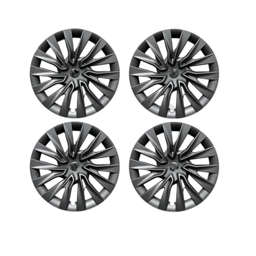 Tapacubos Repuesto Rueda 18 Pulgadas para Tesla para Model 3 para Highland 2024, 4 Unidades, Accesorios para Llanta Completa(Gun Grey)