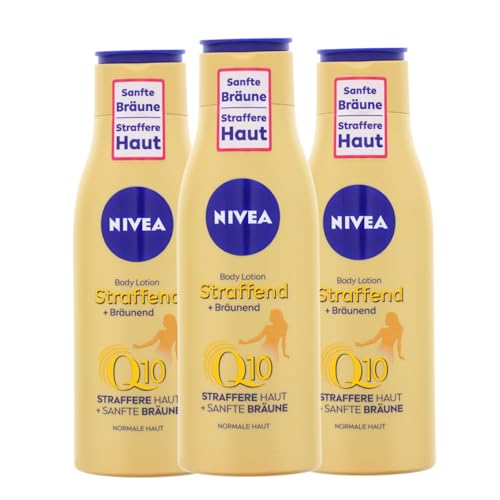 NIVEA Body Lotion Reafirmante+Bronceado Q10 Cuidado de cada loción corporal de 200 ml