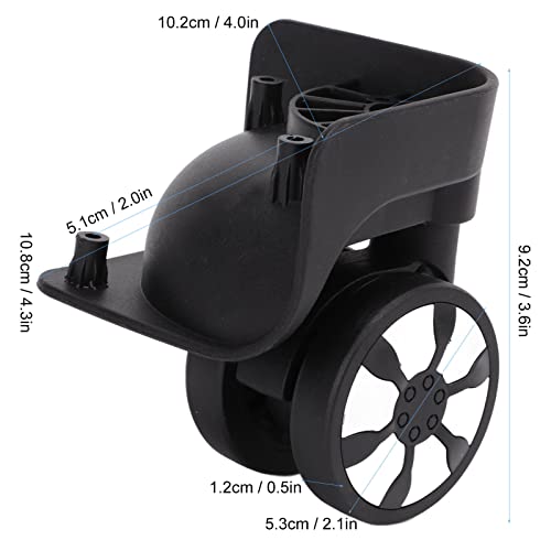 Suitcase Caster, 1 Pair Caster Wheels Plastic Luggage Swivel Casters Mute Suitcase Swivel Wheel Repalcement Parts for Suitcase Trolley Luggage2