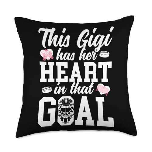 Proud Hockey Goalie Gigi Of A Hockey Goalkeeper Gigi Throw Pillow