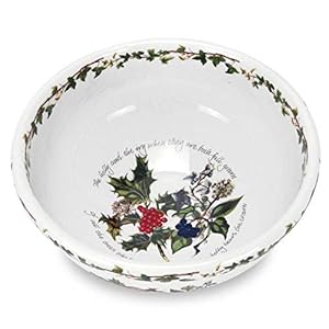 Portmeirion Holly and Ivy 8″ Serving Platter | Holiday Theme Medium Plates | Made of Fine Earthenware | Microwave and Dishwasher Safe | Ideal Dinnerware for Salads Desserts and Appetizers