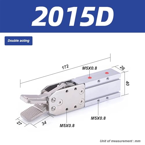 Vérin pneumatique double action fixation 2015D et support de bras manipulateur - 3