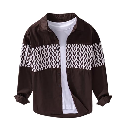 Image of Afflatus Men's Casual Shirt with Geometric Print | Premium Cotton Full Sleeve Shirt for Men | Stylish Regular Fit Fashion Trend | Casual, Party & Smart Casual Wear