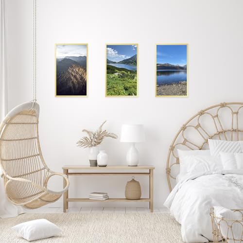 Image of JCJMY 14x24 Picture Frame Gold for Poster Photo Picture, Horizontal and Vertical Formats for Wall Hanging, 14 x 24 Wall Gallery Poster Photo Frame for 14 by 24 Photos Posters, Gold