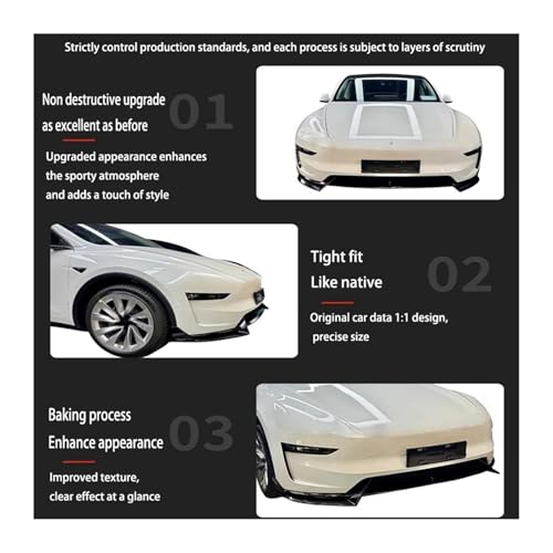 Séparateur et lèvre pare-choc pour Tesla Model Y Juniper diffuseur avant