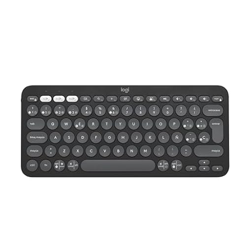 Logitech Pebble Keys 2 K380s, Teclado Bluetooth multidispositivo, accesos directos, estilizado y portátil, Easy-Switch, Windows, macOS, iPadOS, Android, ChromeOS, Disposición QWERTY Españo - Grafito | Ya disponible en tu tienda friki favorita! En mundofriki.es!