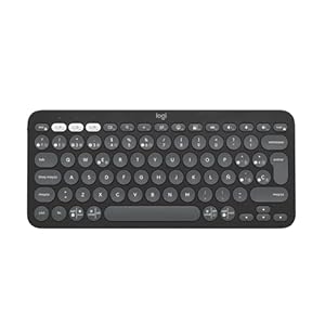 Logitech Pebble Keys 2 K380s, Teclado Bluetooth multidispositivo, accesos directos, estilizado y portátil, Easy-Switch, Windows, macOS, iPadOS, Android, ChromeOS, Disposición QWERTY Españo – Grafito