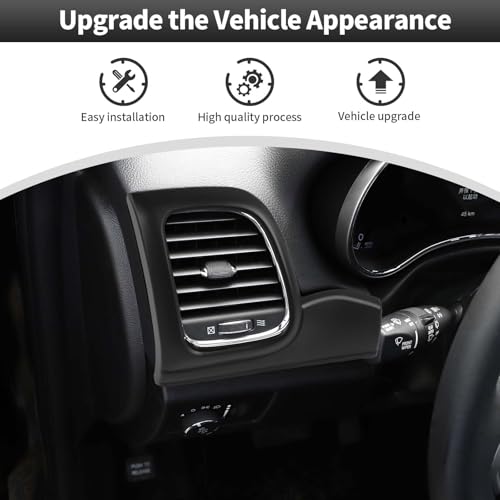 CheroCar 7PCS Center Control Dashboard Panel Trim+Inner Door Handle Cover Kit Fit for 2011 2012 2013 2014 2015 2016 2017 2018 2019 2020 Jeep Grand Cherokee Interior Accessories,Matte Black by CheroCar - Image 5