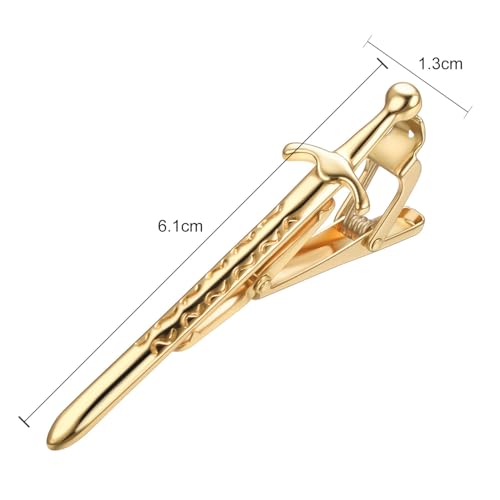 Image of Yoursfs Vintage Scottish Sword Tie Clips for Men Personalised Tie Clips Funny Sword Tie Bars Unique Cool Tie Pin for Men's Jewelry Gift
