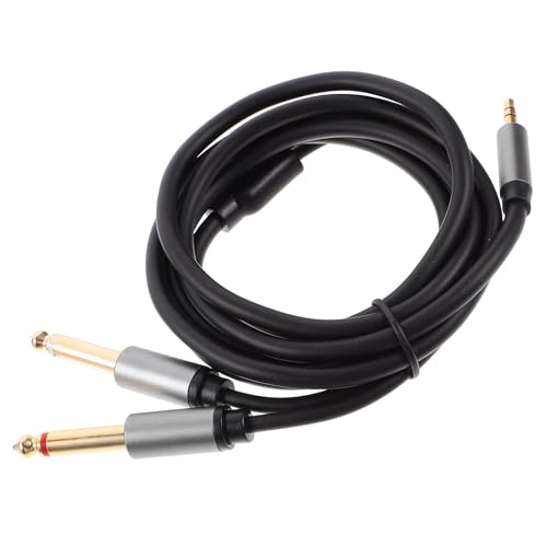 Cable divisor de audio 5mm a 3.5mm, 1.5m gris