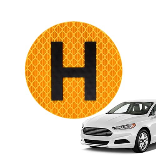 Imanes de Pegatina Decorativa para Conductor de Coche,Placa Histórica de Vehículo con Letra H - Adhesivos Automotrices para Ventana Trasera Puerta Hogar