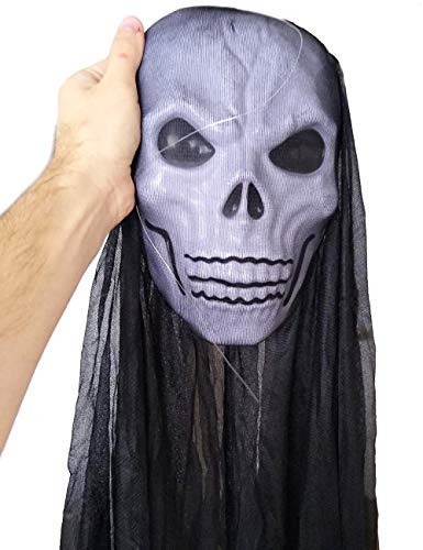 11.5FT Halloween Hanging Skeleton Ghost Decorations Scary, Large Hanging Halloween Decorations for Outdoor Yard Lawn Tree Porch Decorations, Haunted House Decor Prop