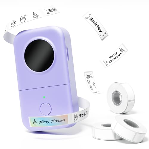 Phomemo D30 Etikettendrucker, Mini Etikettiergerät Beschriftungsgerät Selbstklebend Bluetooth Labelâ€¦ – Miniatur
