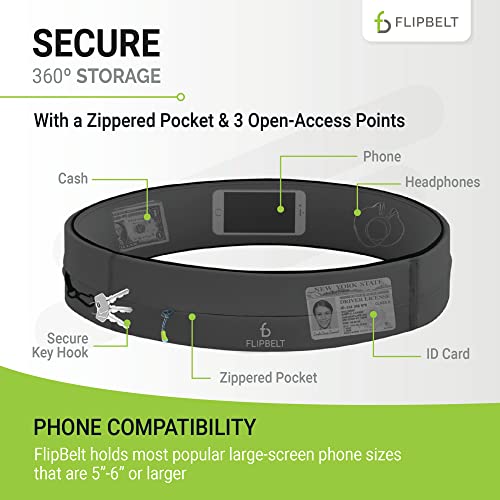 Flipbelt Running & Fitness Workout Belt, Carbon, Medium #TOP2
