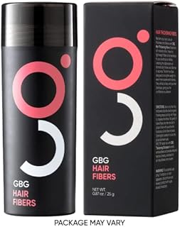 GBG Womens Hair Fibers for Thinning Hair & Bald Spots (LIGHT BROWN) - Electrostatically Charged for Instantly Thick, Full, Shiny Hair in 30 Seconds -25g
