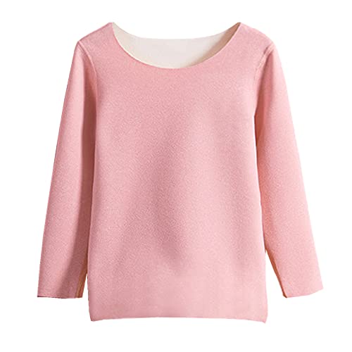amropi Kids Girls Thermal Underwear Set Warm Base Layer Long Johns Tops and Trousers Sets Pink, 7-8 Years - Image 6