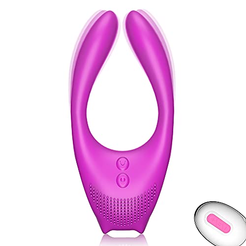 Cock Ring Couple Vibrator- Adorime Multifunctional Penis Clitoral Vibrator with 12 Powerful Vibrations for Men or Couples, Wireless Remote Control Vibrating Penis Ring Clitoris Anal Stimulator Sex Toy