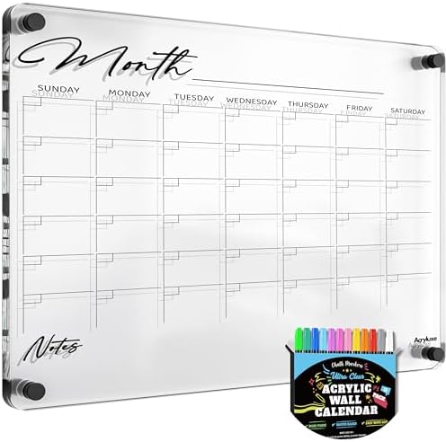 Customised Refrigerator Acrylic Menues Planner Magnetic 16x12 Plexiglass Calendar Calander Board - View #6