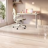 【Amazon.co.jp限定】チェアマット Bolinker 透明 マットPVC 床保護マット キズ防止・防音傷防止マットズレない 椅子マット 家具保護パッド 厚み1.5mm 巻きグセが付きにくい クリーンアップ簡単 椅子/食卓/フロア/畳/机下 160×130CM