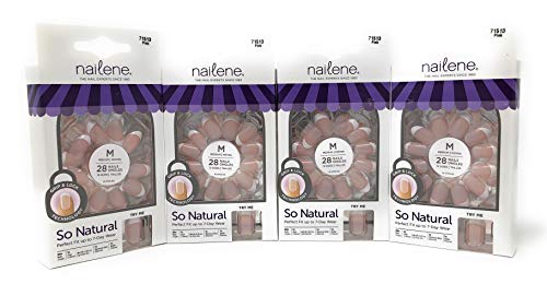 Nailene So Natural Everyday French, Medium Pink [71513] 24 ea (Pack of 4)