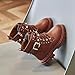 Combat Boots for Girls,Kids Ankle Boots Lace up Side Zipper Fashion Booties Riding Boot Punk Goth Non Slip Sole Short Boot for Fall Winter Spring 4-11 Years