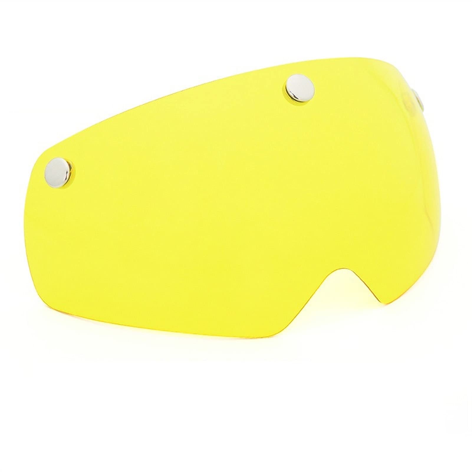 Helmvisier, Linse, abnehmbares magnetisches Fahrradhelm-Visier (gelbe Linse M)