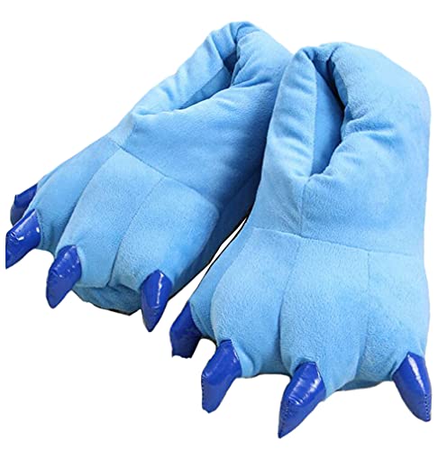 LANFIRE Pantoufles Patte de Dinosaure en Peluche Chaussons Pattes d'Animaux pour Femme